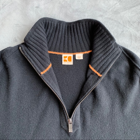 BOSS 1/4 zip up wool sweater - Picture 2 of 5